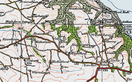 Old map of Velly in 1919