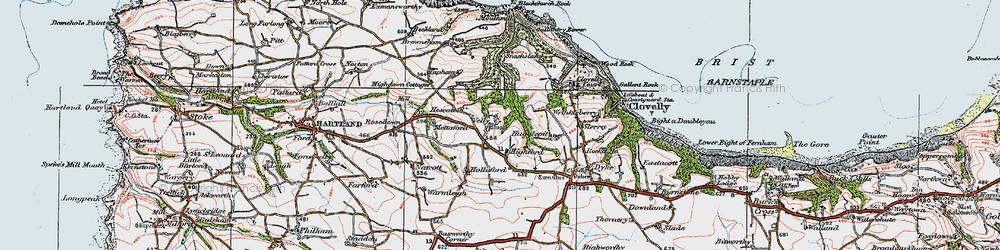 Old map of Velly in 1919