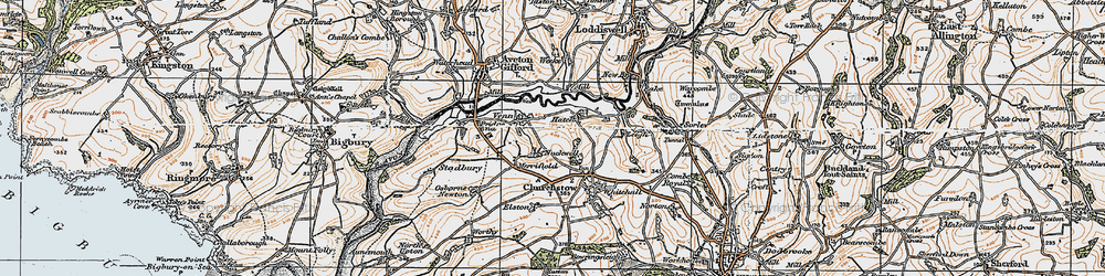 Old map of Venn in 1919