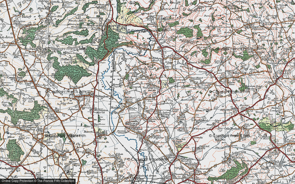 Old Map of Venn's Green, 1920 in 1920