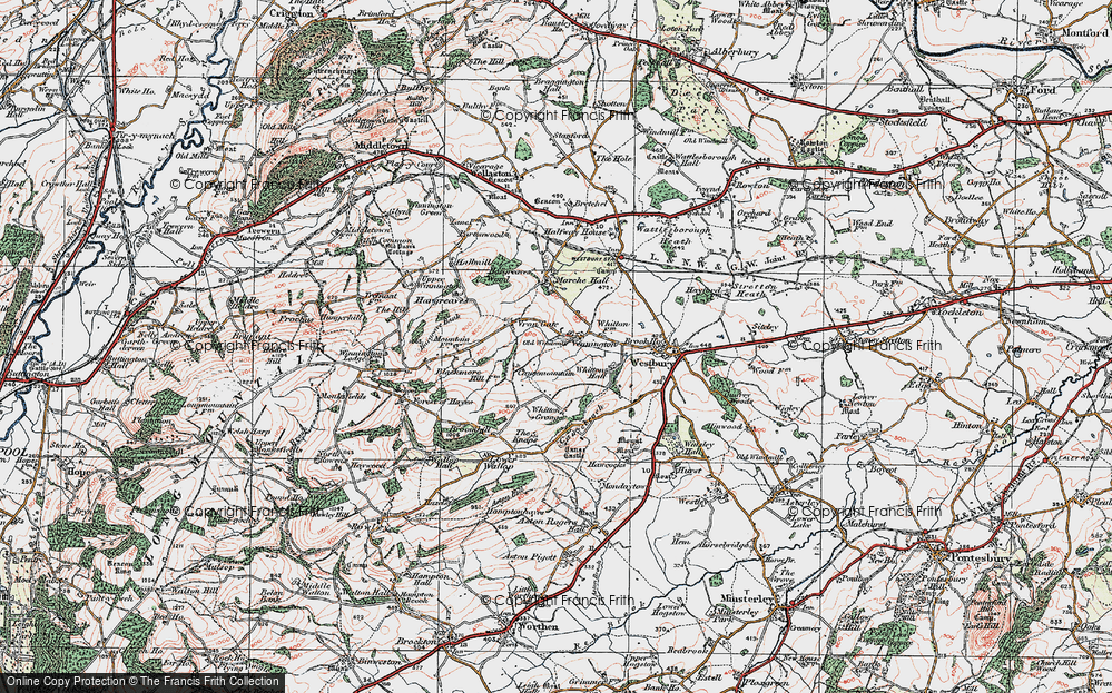 Old Map of Vennington, 1921 in 1921