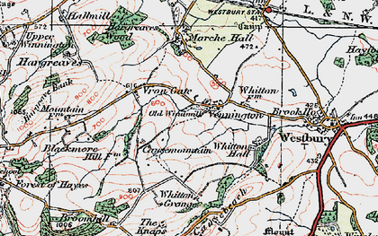 Old map of Whitton Grange in 1921