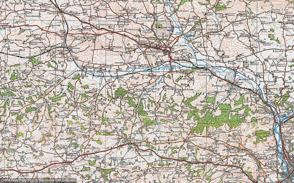 Old Map of Historic Map covering Blackalder Wood in 1919