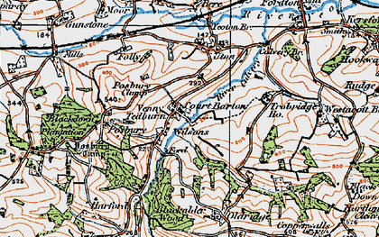 Old map of Blackdown Plantation in 1919