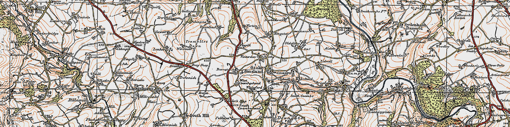 Old map of Venterdon in 1919