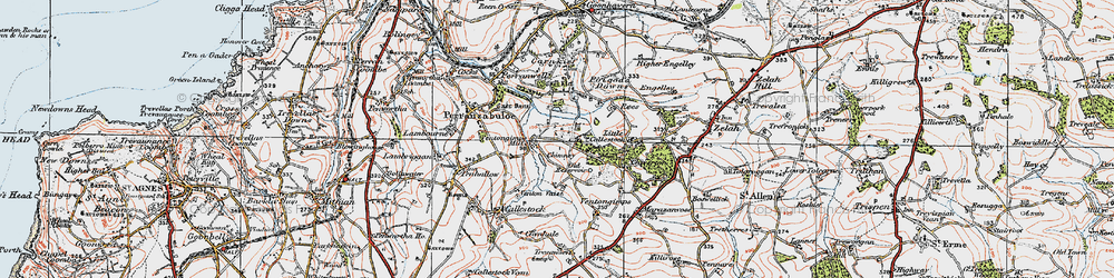 Old map of Ventongimps in 1919