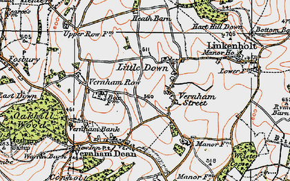 Old map of Vernham Street in 1919