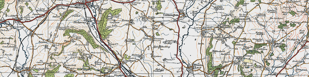 Old map of Vernolds Common in 1920