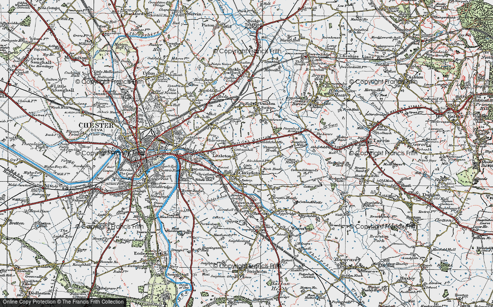 Old Map of Vicarscross, 1924 in 1924