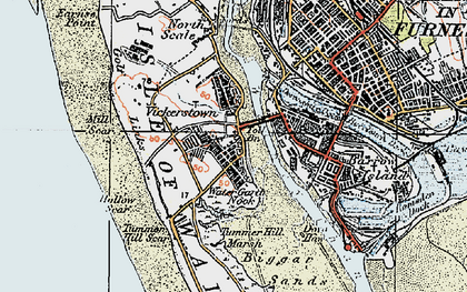 Old map of Vickerstown in 1924
