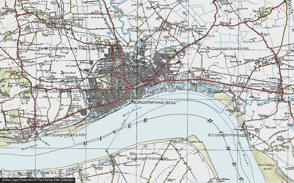 Old Map of Victoria Dock Village, 1924 in 1924