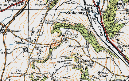Old map of View Edge in 1920