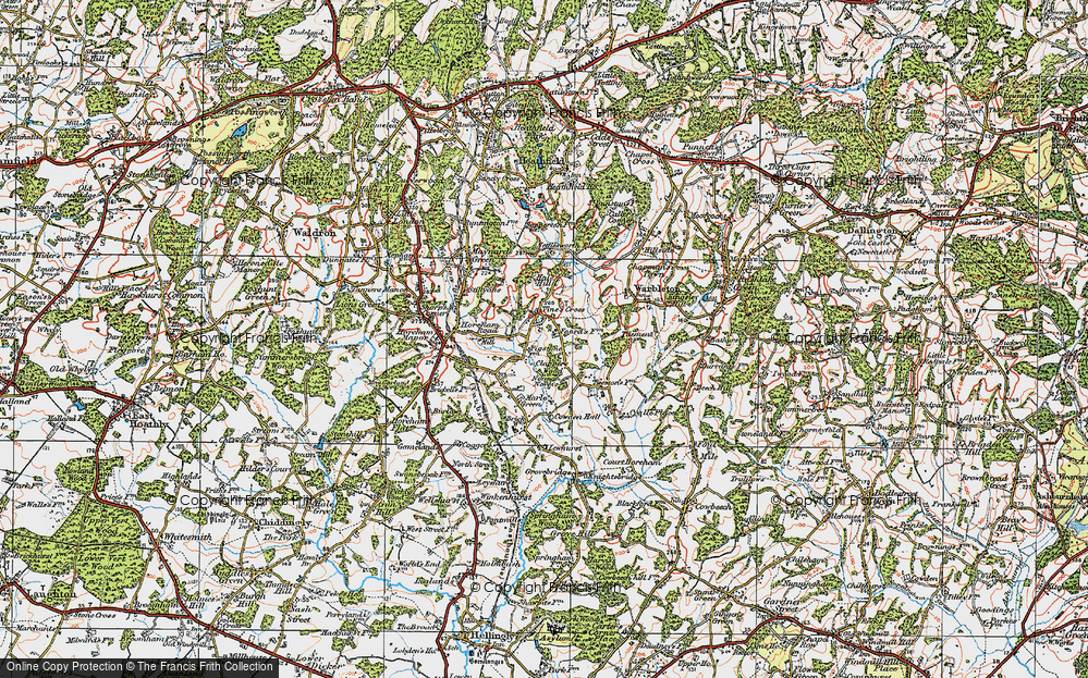 Old Map of Historic Map covering Beestons in 1920