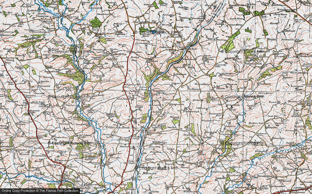 Old Map of Virginstow, 1919 in 1919