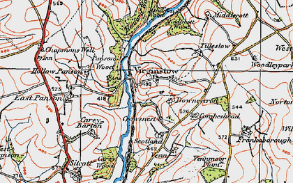 Old map of Virginstow in 1919