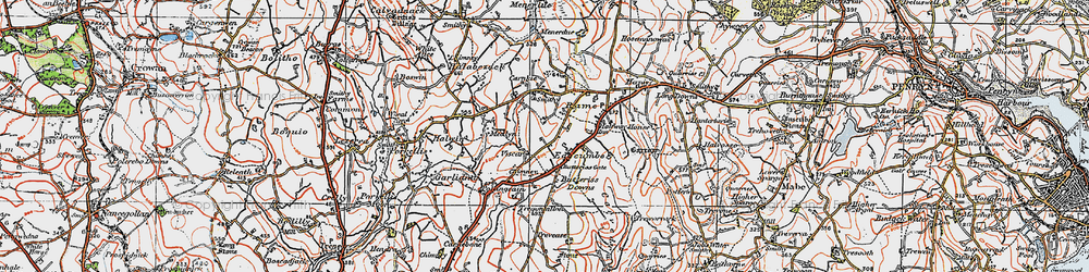 Old map of Viscar in 1919