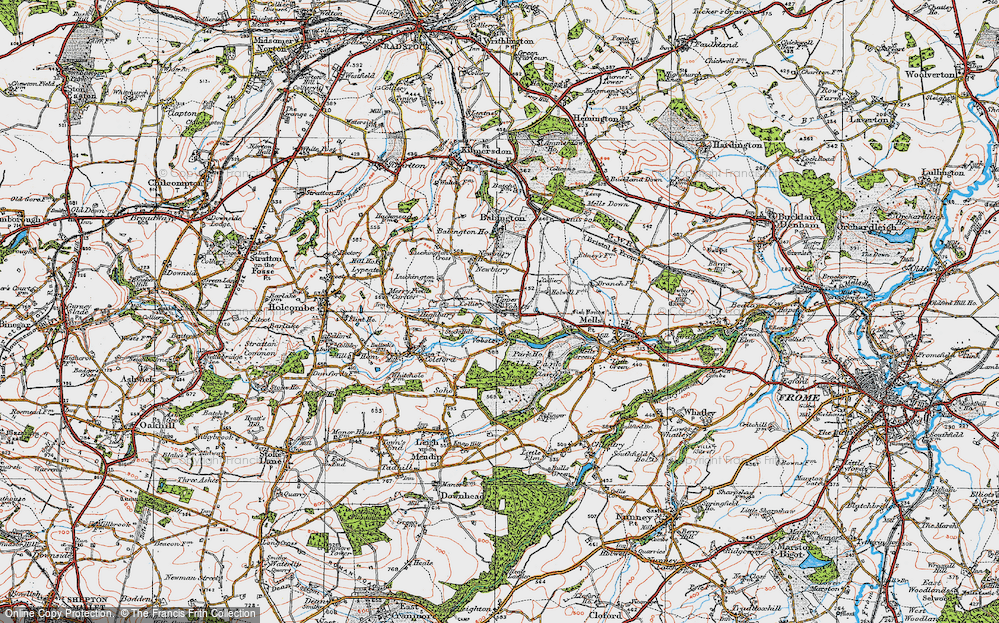 Old Map of Vobster, 1919 in 1919