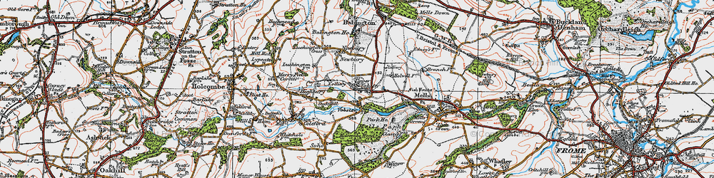 Old map of Vobster in 1919