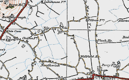 Old map of Vole in 1919