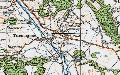 Old map of Vowchurch in 1920