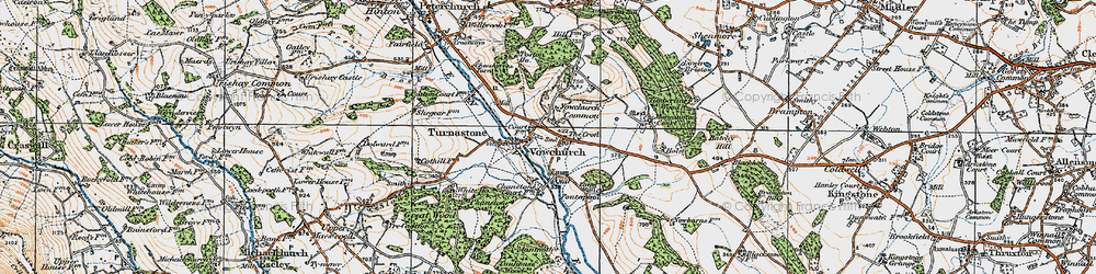 Old map of Vowchurch in 1920