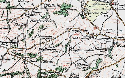 Old map of Broomhill in 1921