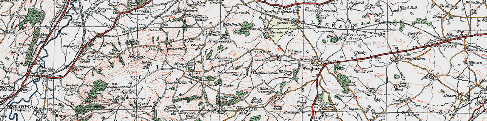 Old map of Vron Gate in 1921