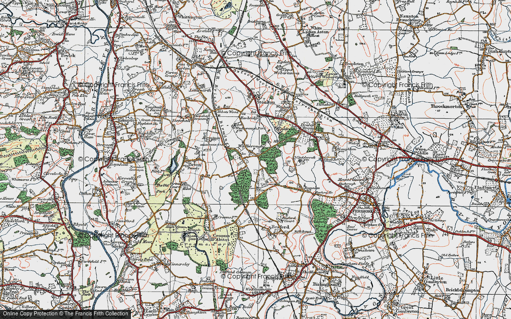 Old Map of Wadborough, 1919 in 1919