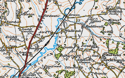 Old map of Wadbrook in 1919