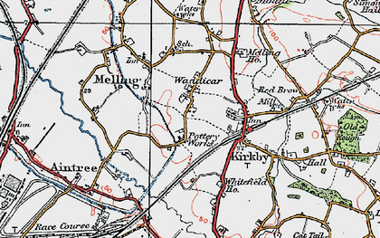 Old map of Waddicar in 1923