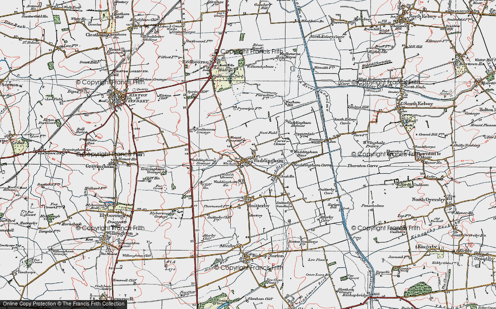 Old Map of Waddingham, 1923 in 1923