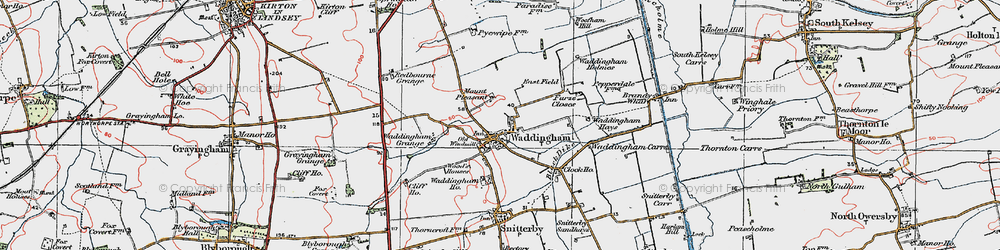 Old map of Waddingham in 1923