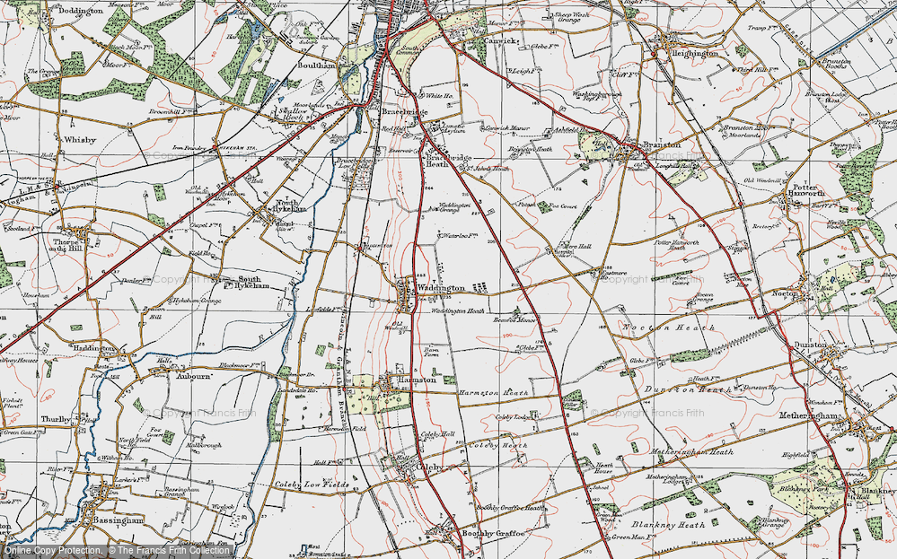 Old Map of Waddington, 1923 in 1923
