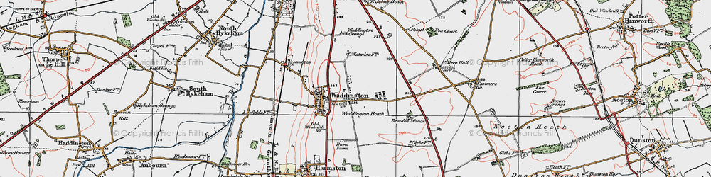 Old map of Waddington in 1923