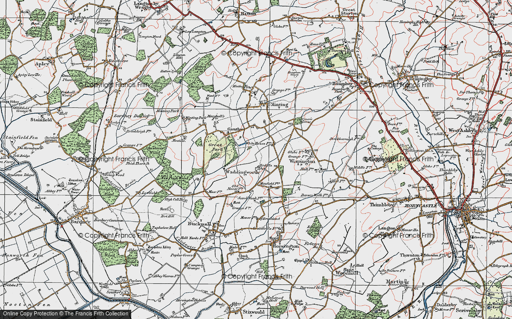 Old Map of Waddingworth, 1923 in 1923