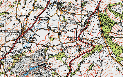 Old map of Waddon in 1919