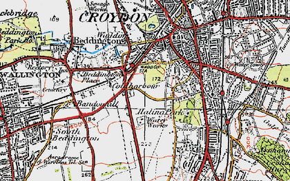 Old map of Waddon in 1920