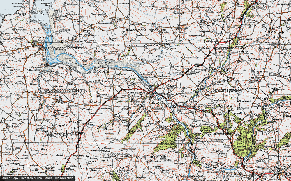 Old Map of Wadebridge, 1919 in 1919
