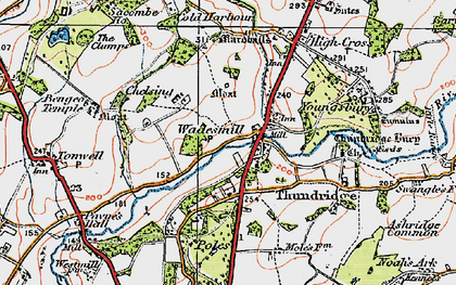 Old map of Wadesmill in 1919