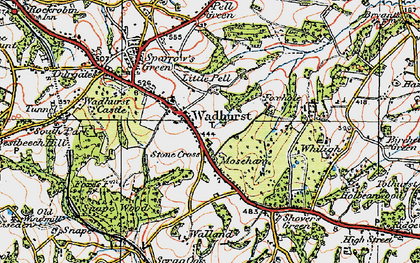 Old map of Wadhurst in 1920