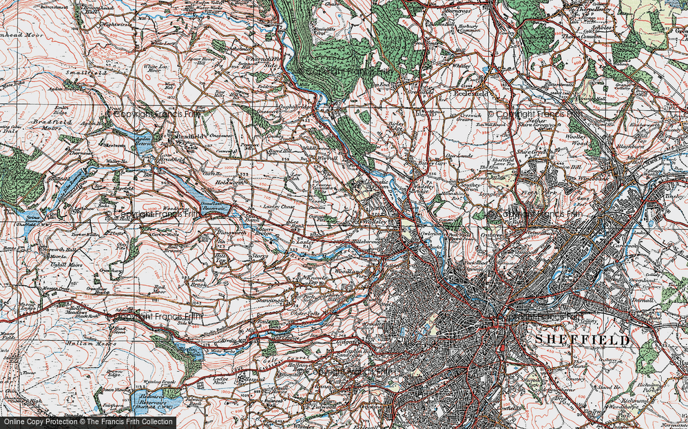 Old Map of Wadsley, 1923 in 1923