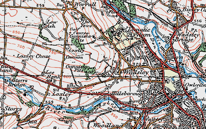 Old map of Wadsley in 1923