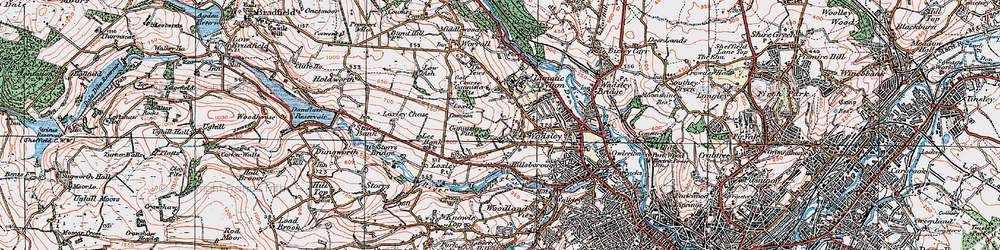 Old map of Wadsley in 1923