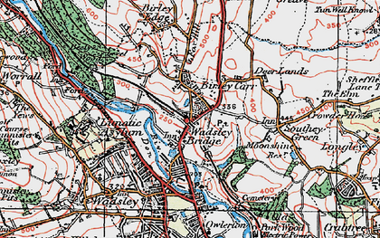 Old map of Wadsley Bridge in 1923