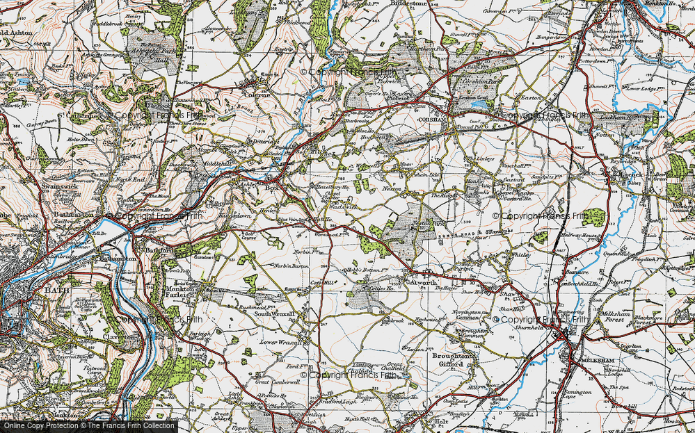 Old Map of Wadswick, 1919 in 1919