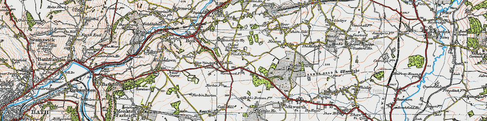 Old map of Wadswick in 1919