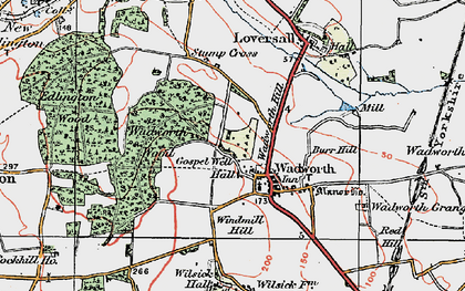 Old map of Burr Hill in 1923