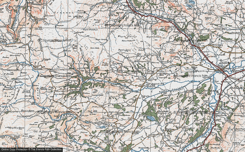 Old Map of Waen, 1921 in 1921