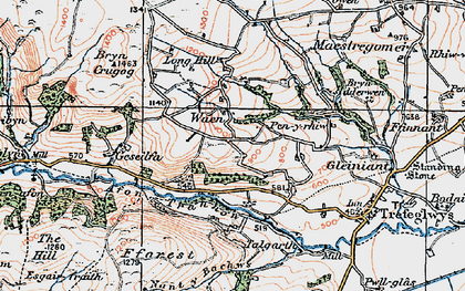 Old map of Waen in 1921