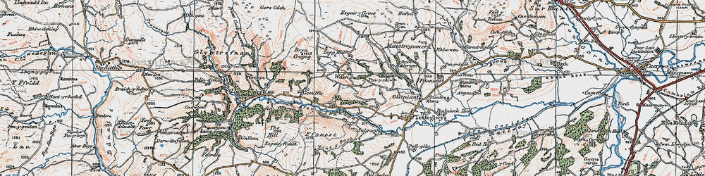 Old map of Waen in 1921